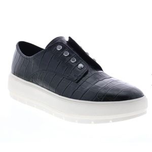 Geox Kaula Slip On Platform Sneakers Black Croc
